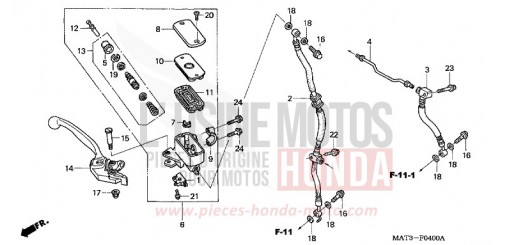 FR. BRAKE MASTER CYLINDER CBR1100XXW de 1998